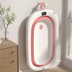 Cadă pliabilă pentru bebeluși cu suport ergonomic și perniță moale - bebiti.ro