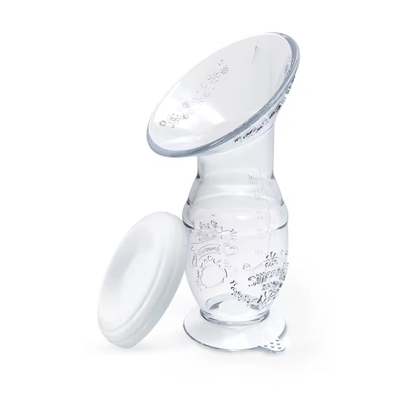 Pompa de Sân din Silicon 100ml cu Capac – Manuală, Fără BPA, Moale și Portabilă - bebiti.ro