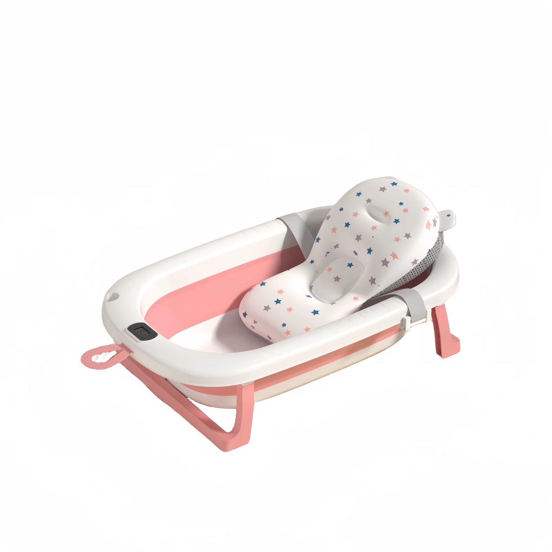 Cadă pliabilă pentru bebeluși cu suport ergonomic și perniță moale - bebiti.ro