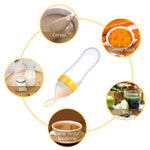 Linguriță cu rezervor din silicon pentru bebeluși – hrănire ușoară și fără murdărie - bebiti.ro