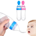 Linguriță cu rezervor din silicon pentru bebeluși – hrănire ușoară și fără murdărie - bebiti.ro